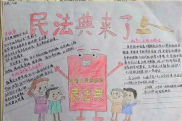 民法典手抄报版面设计图片好看