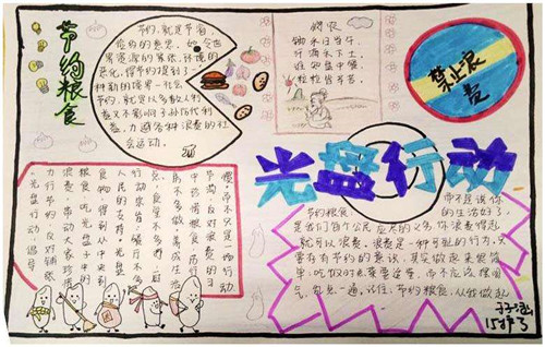 1598180121717236.jpg 光盘行动文明就餐手抄报模板图片大全