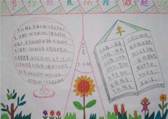 四年级节约粮食手抄报图画8张