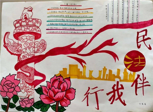 1598856379470212.jpg 2020民法典宣传手抄报简单漂亮小学生画画图片8张
