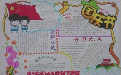庆祝国庆节手抄报简单图片