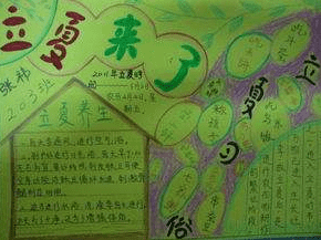 立夏节气手抄报 立夏节气手抄报