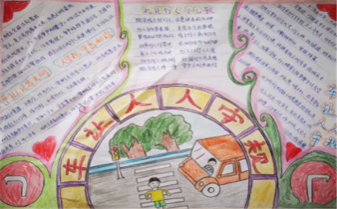 知危险会避险安全文明出行手抄报 知危险会避险安全文明出行手抄报