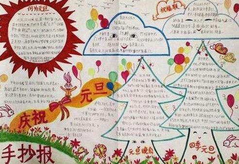 虎年元旦联欢会手抄报内容_2022元旦手抄报模板