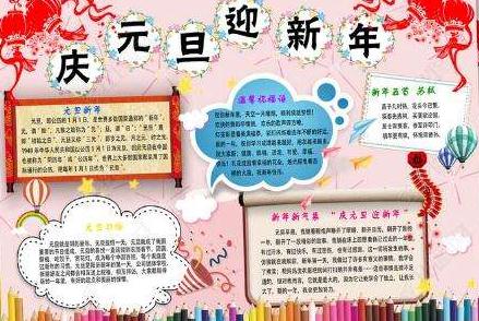 虎年元旦联欢会手抄报内容_2022元旦手抄报模板
