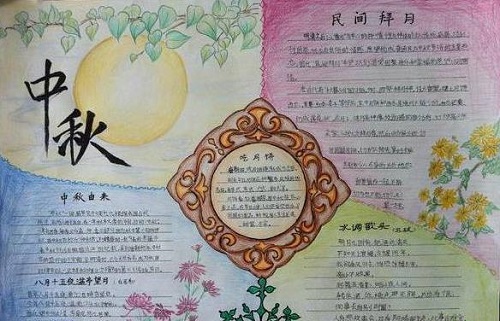 六年级中秋节手抄报
