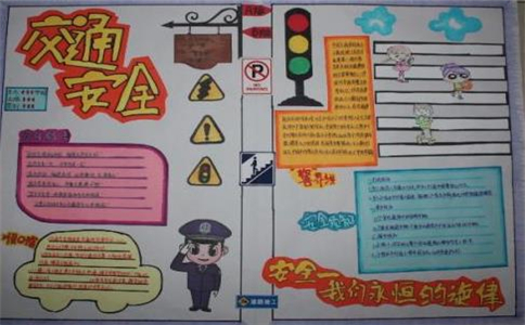 幼儿园交通安全手抄报画画素材