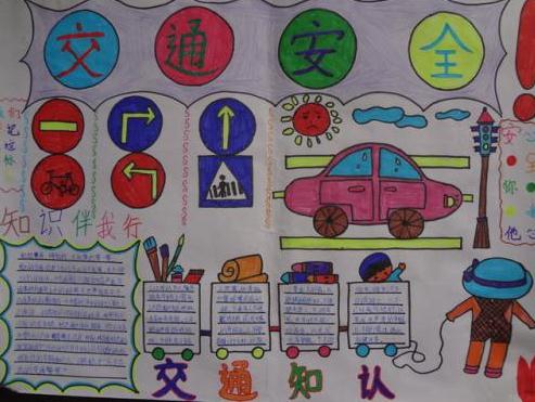 2023校园交通安全知识手抄报素材
