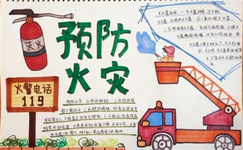 消防安全主题手抄报图片素材