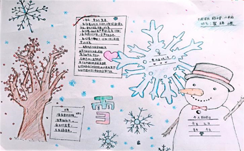 2022大雪节气手抄报简单好画字少