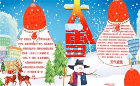2022大雪节气手抄报简单好画字少