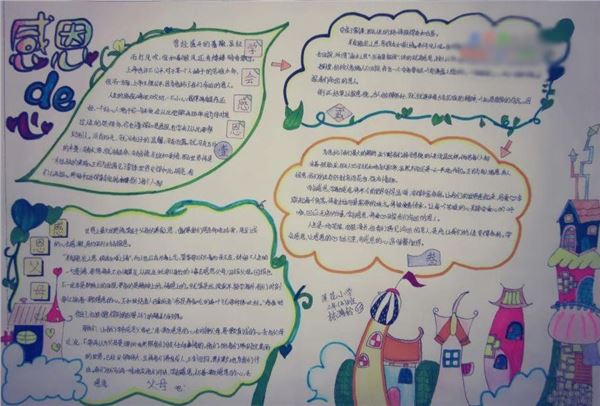 2022年感恩节手抄报绘画作品