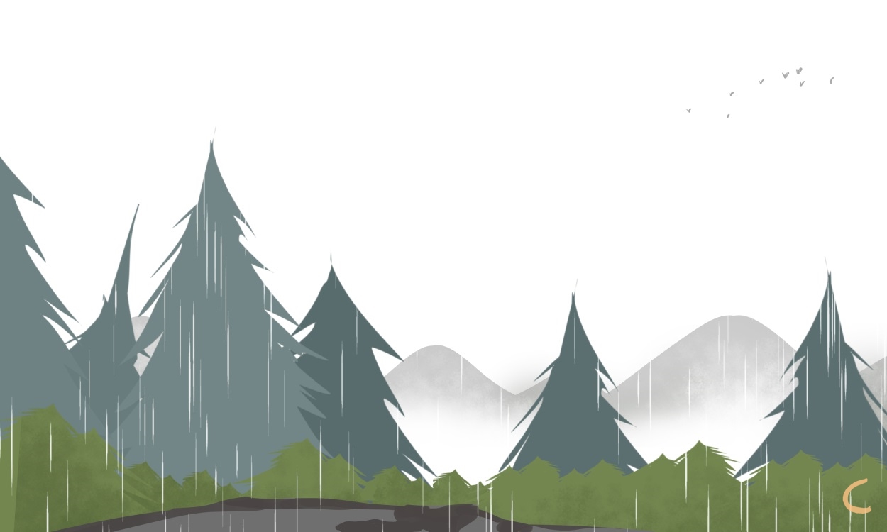 一句简短的下雨句子